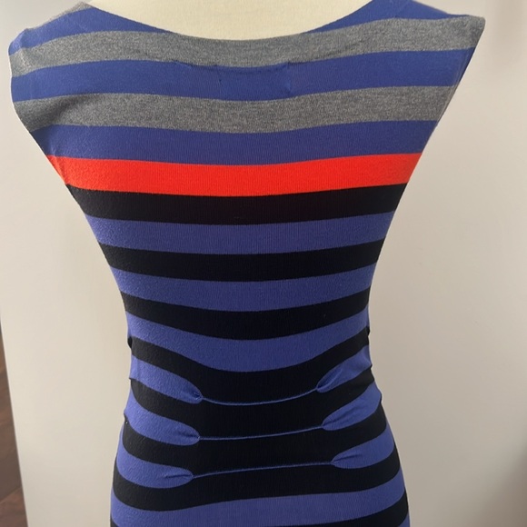 Ted Baker Kitey Pleat Detail Striped Dress - Picture 2 of 13